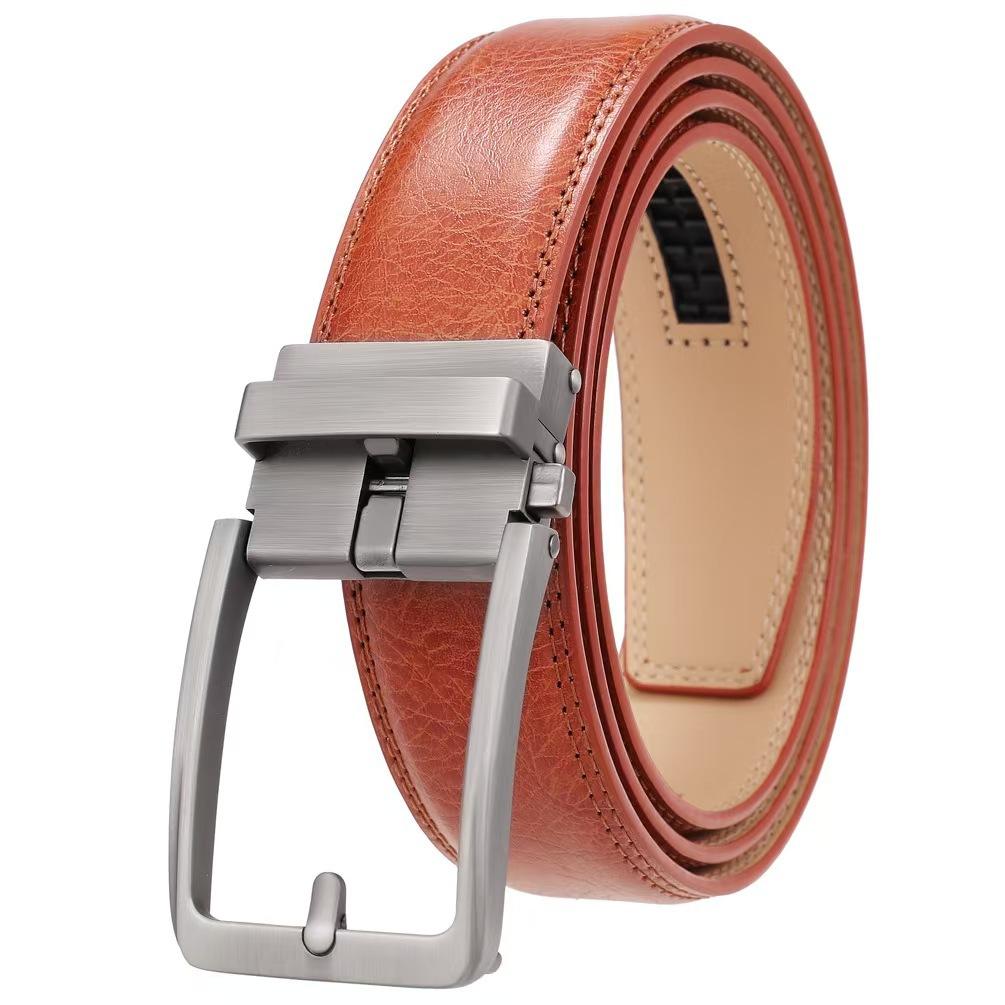 Business leather fashion casual men's cowhide belt automatic buckle belt, cowhide belt