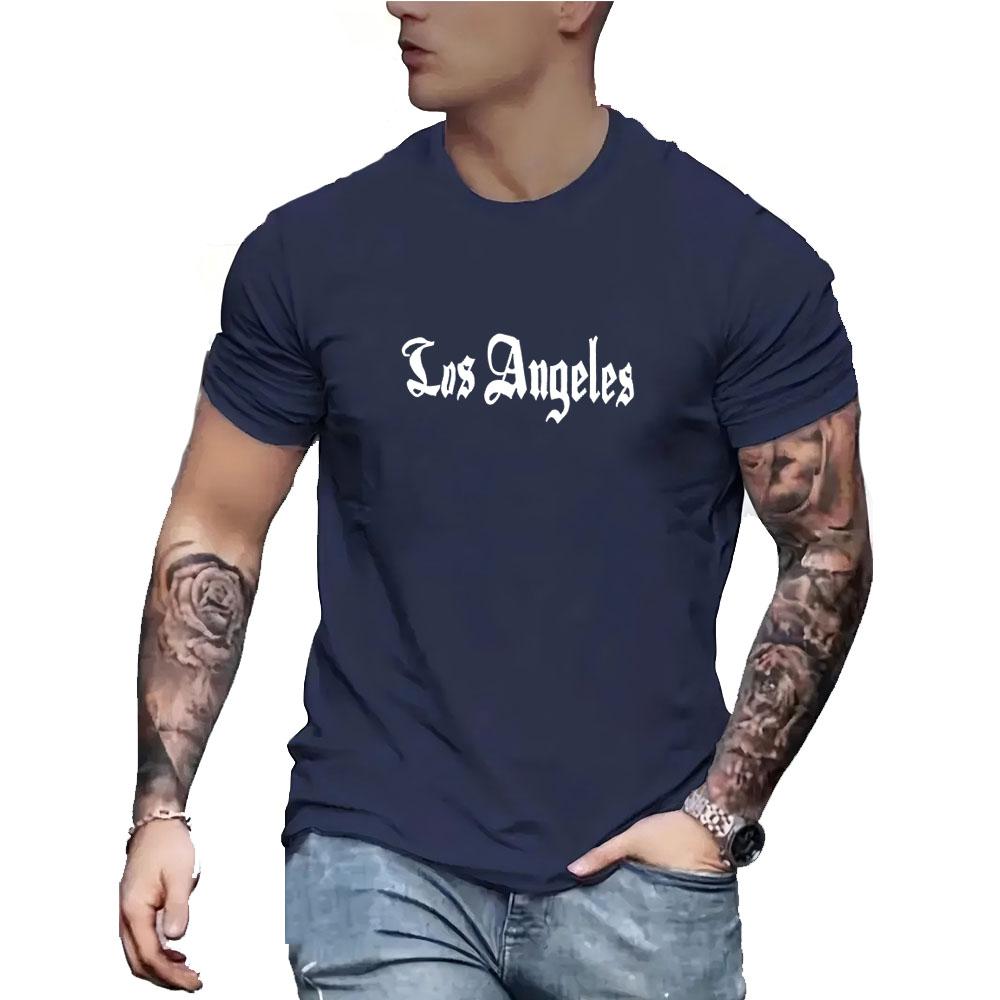 Summer Cotton Short Sleeve T Shirt Men Outdoor Jogging Leisure Breathable Gym T-Shirt Running Sports Muscle Training Tees Tops