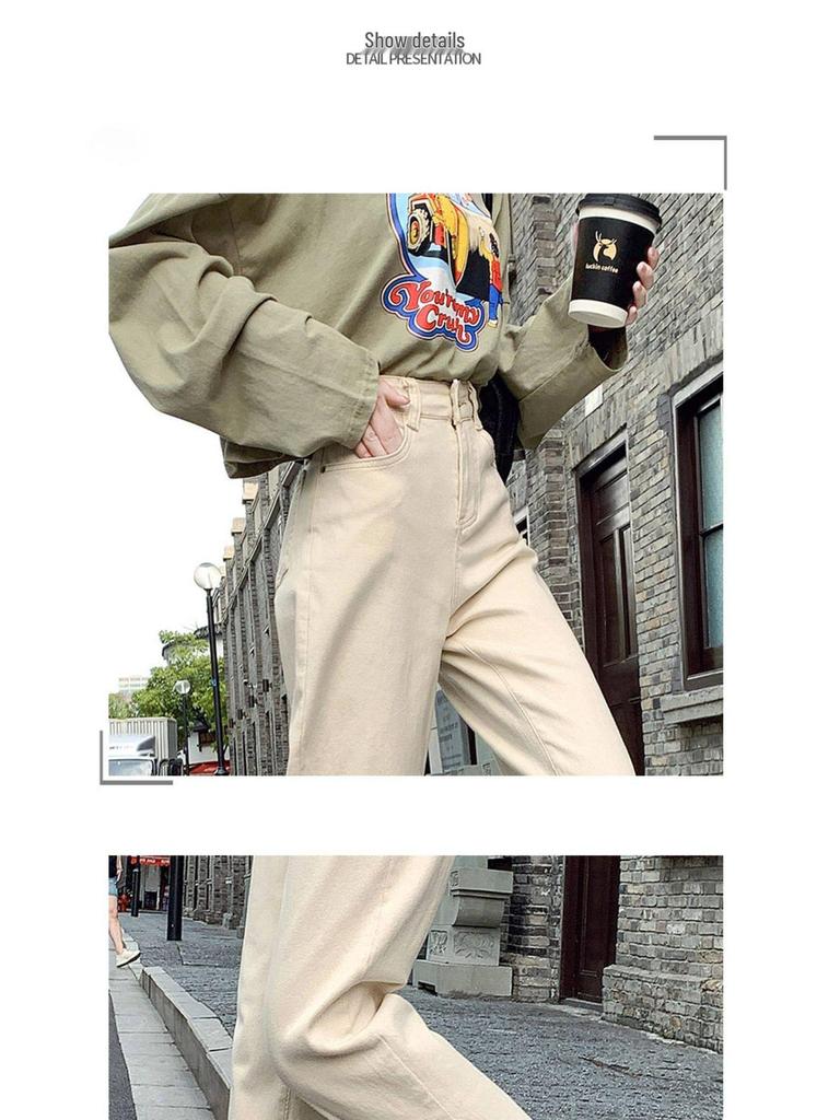 Women's White High Waist Slimming Straight Jeans - Spring/Summer 2026 Collection