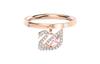 Swarovski Artificial Crystal Rings Women's Rose Gold tone Plated 5569923+5549307+5569924