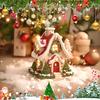Decorazioni da Tavola Natalizie per la Casa, Casa di Neve Bruciatore di Incenso, Supporto Backflow, Statuette Decorative Soggiorno Festivo Xmas Desktop