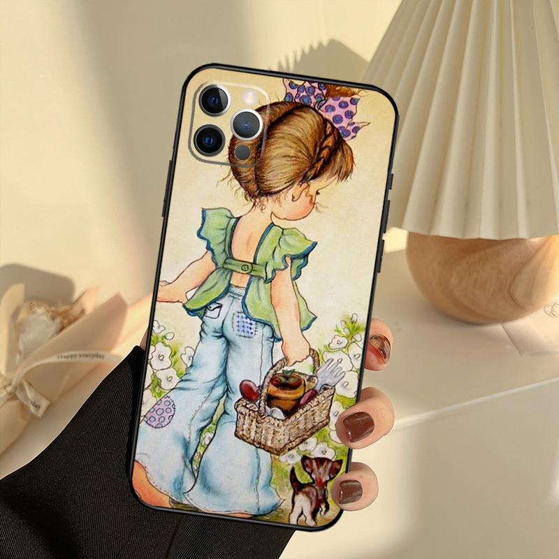 Sarah Kay Girl Phone Case For iPhone 15 14 13 12 11 16 17 Pro Max 13 mini 15 16 Plus 16e 17 Air Cover Funda