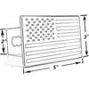 Bonrcea American Flag Metal Trailer Hitch Cover for 2 inch Receivers Matte Black