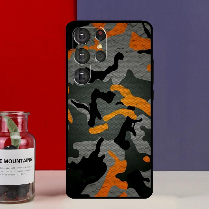 Camouflage Pattern Funda Case For Samsung Galaxy S25 Ultra S9 S10 S20 FE S21 S22 S23 Plus S24 Ultra Phone Cover