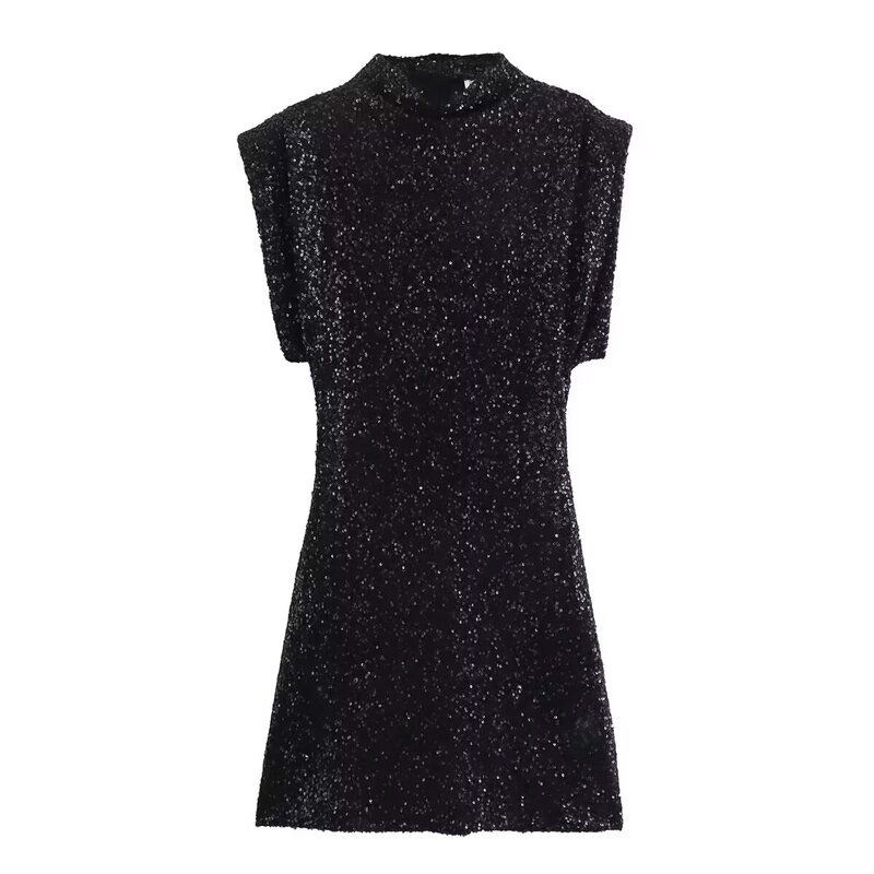 Fashion Style Autumn New Arrival Women's Clothing Stylish Easiest for Match with Padded Shoulder Beads Decoration Dress 2874108 9489108