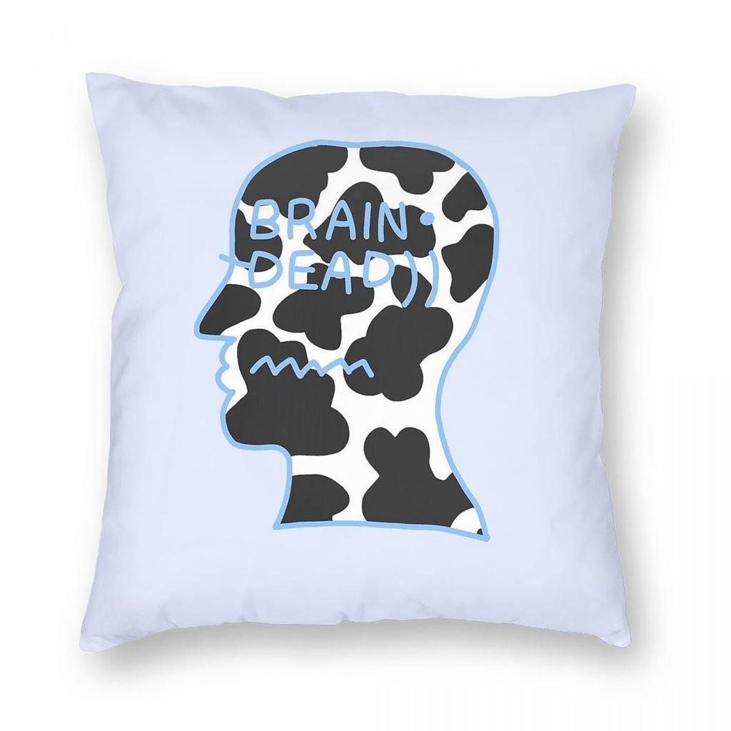 Brain Dead Head Empty Square Pillowcase Polyester Linen Velvet Printed Zip Decor Sofa Cushion Case