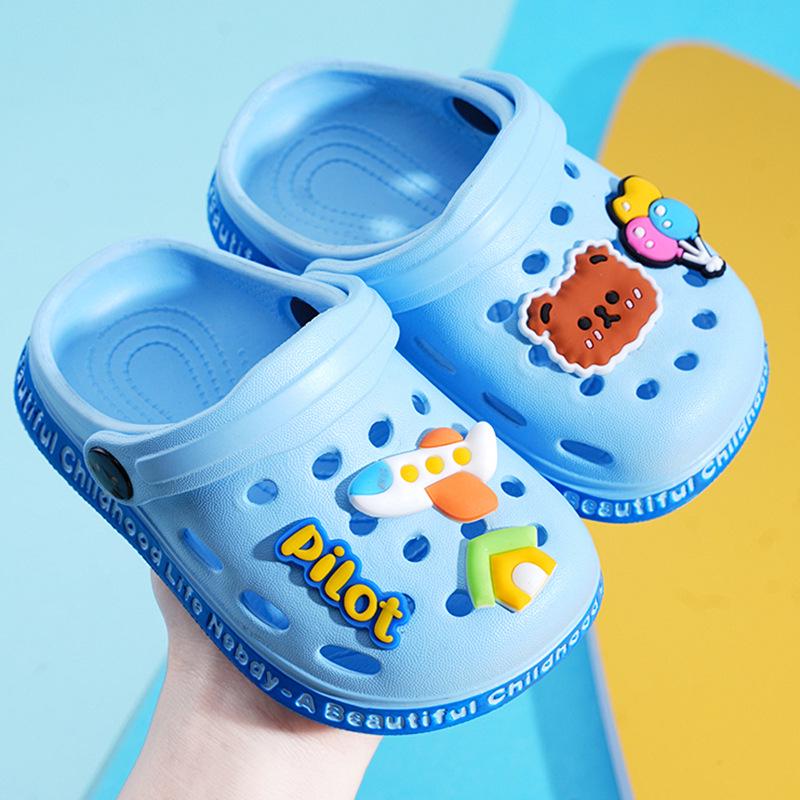 Kids' Summer Non-Slip Closed-Toe Slippers for Boys & Girls (Ages 2-7)
