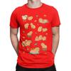 Cute Capybara Art Illustration Seamless Pattern Funny 100 Cotton Tshirt Capybara Tees Tops For Unisex