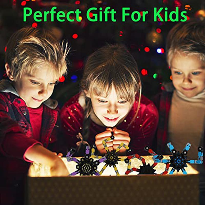 Funny Robot Fidget Spinner DIY Deformable Chain Fidget Toys Stress Relief Sensory Toys Fingertip Gyros ADHD Autism Kids Adults