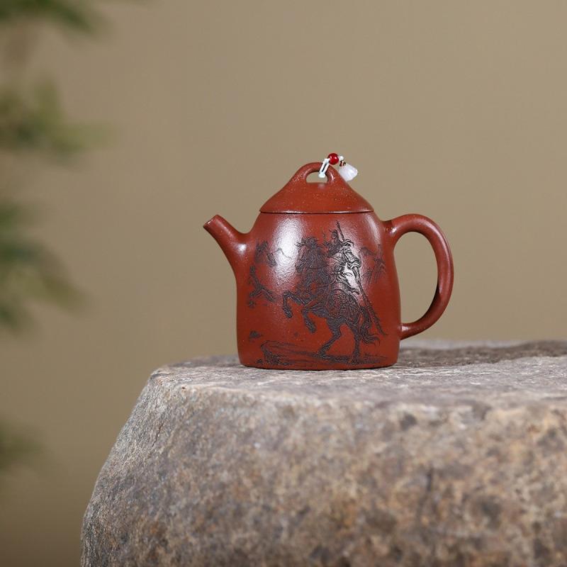 

300ml Vintage Yixing Purple Clay Teapot Handmade High Qin Quan Pot Raw Ore Downhill Mud Kettle With Infuser Chinese Zisha Teaset