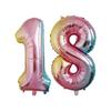 40 Inch  Gradient  Number 0-9 Foil Digital Balloons For Birthday Party