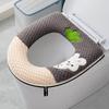 Cartoon Toilet Cover Plus Velvet Toilet Seat Cover Thickened Zipper Cartoon Toilet Mat To Protect Pregnant Women Confin