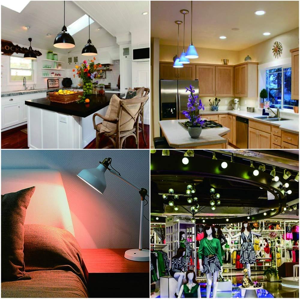 LED Bulbs, E17 Base, Non-Dimmable, Ceramic, Omnidirectional, 6000K, Wide Beam Distribution, Equivalent To a 40W Bulb, 4W, AC 110V, 350lm Total