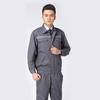 1 Set Men Coat Pants Reflective Solid Color Two Piece Set Autumn Welding Suit Auto Car Repairmen Workshop Mechanic Clothing