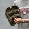 New Boken sandals summer outdoor slippers heightening soft sole versatile beach shoes 371296 olive green-J