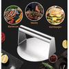 430 Stainless Steel Hamburger Meat Press Non-Stick Meat Burger Press Circular Square Burger Kitchen Tool Meat Press 4