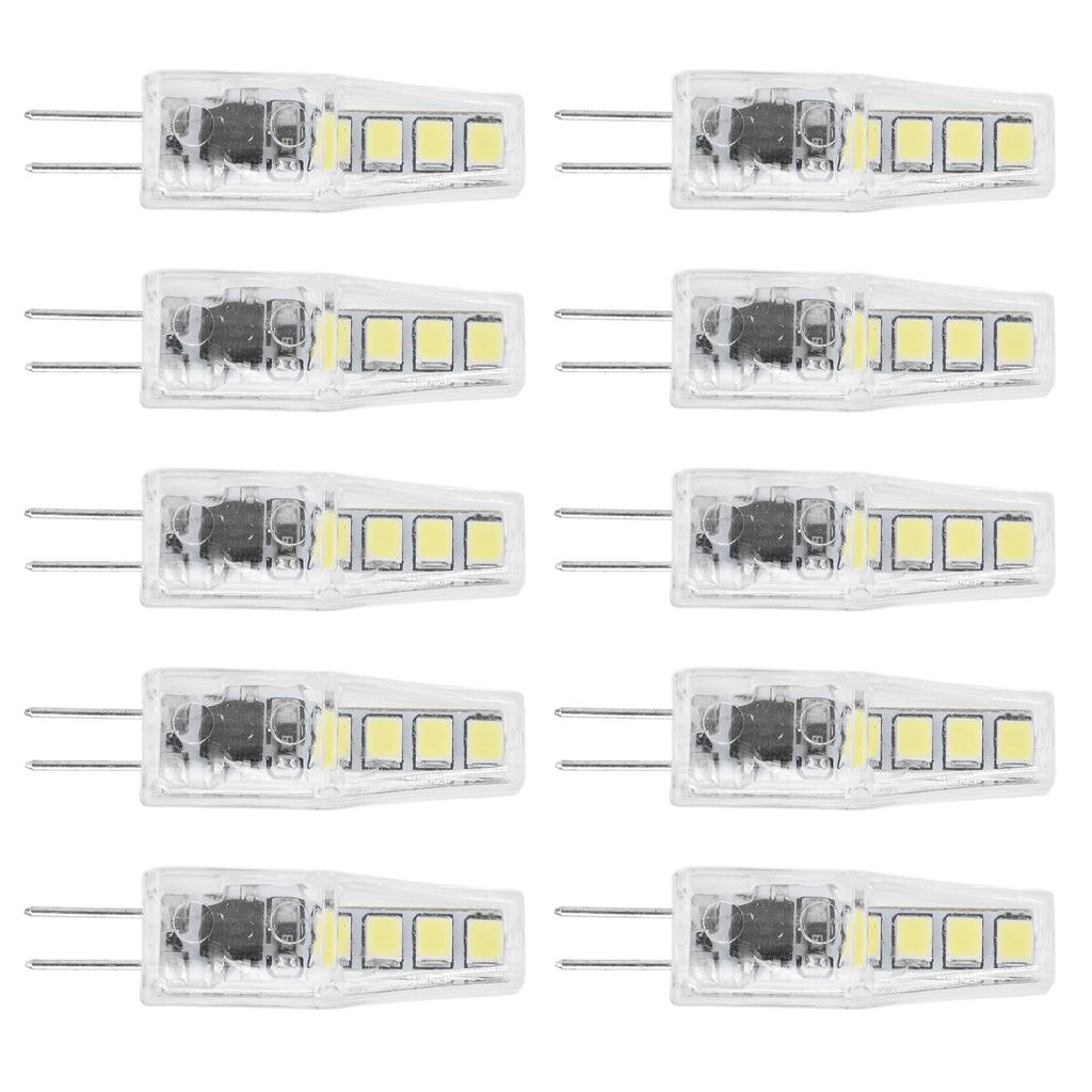10Pcs G4 8LED Light 2835 Lamp Chips 2W 360 Angle PC Lamp Bulb for Home Office 220V