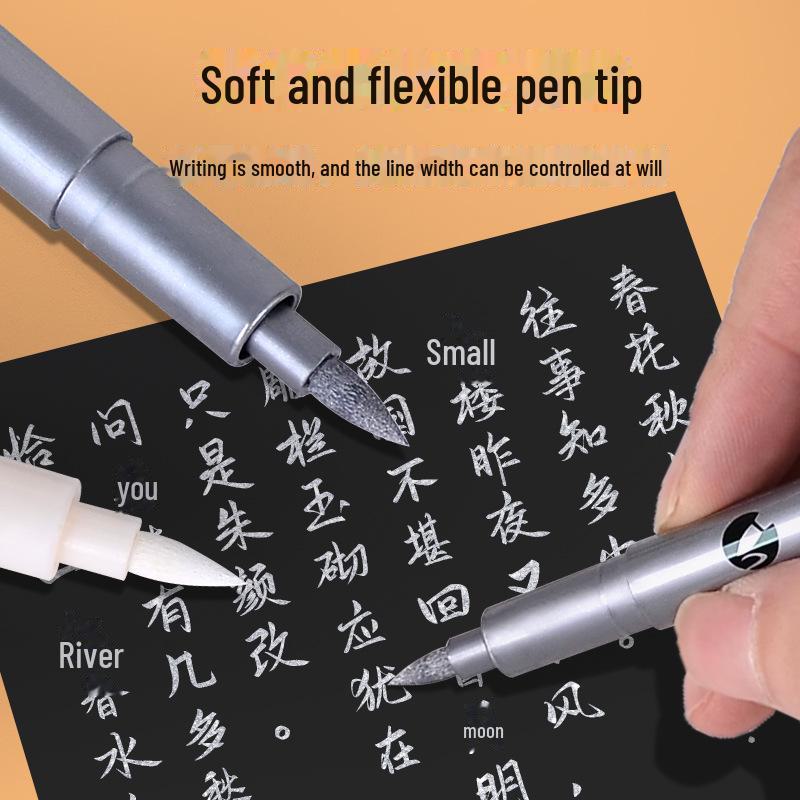 Waterproof Metallic Marker Pen for Greeting Card Painting Signature - Gold and Silver High Gloss Water-Based Paint Pen.