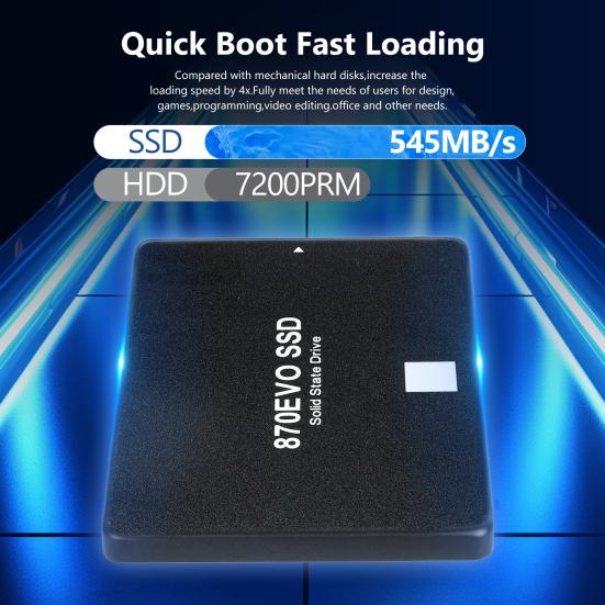 1/2/4TB 870 EVO SATA 3 2.5-inch SSD Speed Up To 545MB/s Read 530MB/s Write PC Desktop Laptop Internal Solid State Drive Computer Accessories