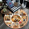 Foxes Round Area Rug,Carpet Rug for Living Room Bedroom Sofa Playroom Decor,Non-slip Floor Mat