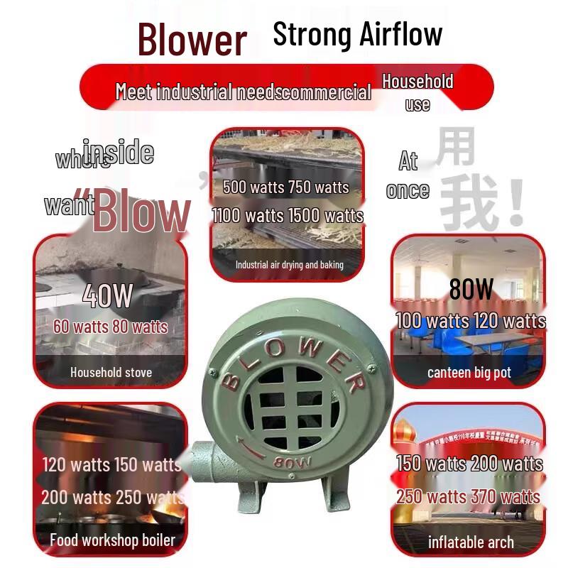 Jinggong Single-phase Industrial Blower Fan CN plug (adapter included)