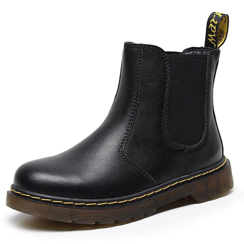 Chelsea Boots Damskinn Par Martin Boots Herr Brittiska Korta Stövlar Herr och Dam Casual Stor Storlek Läderskor
