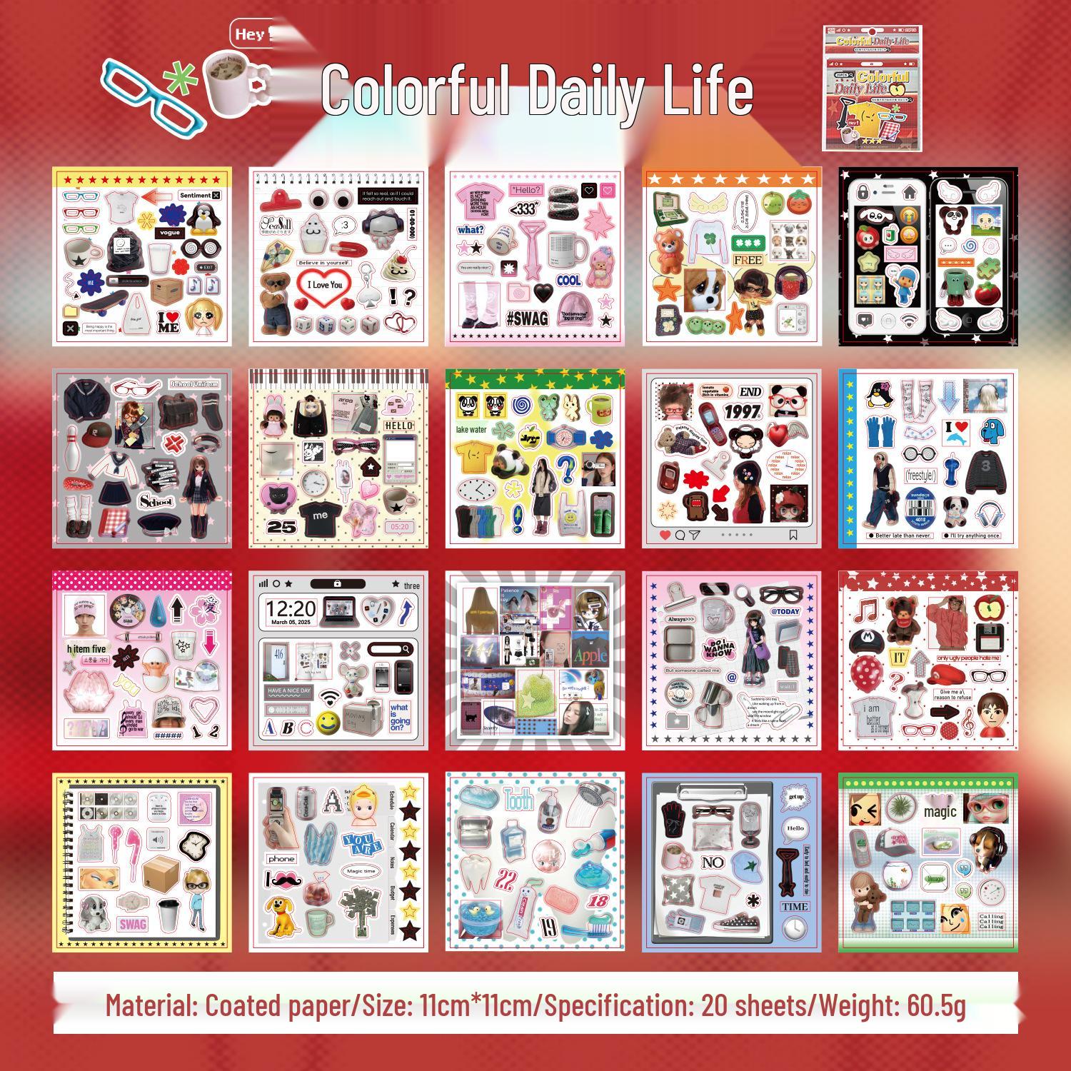 Yu Xian Sticker Book: Creative Journal Material for DIY Phone Case & Collage Decoration