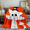 Game Cartoon SSprunki IIncredibox Printed  Blanket Plush Nap Sofa rug for Living Room Office Bedroom Birthday Home Travel Kid