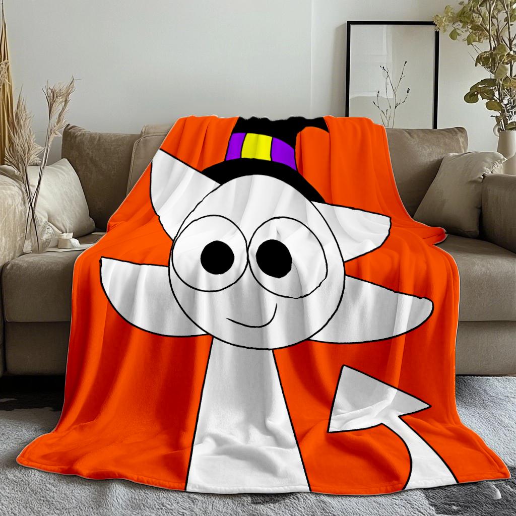 

Game Cartoon SSprunki IIncredibox Printed Blanket Plush Nap Sofa rug for Living Room Office Bedroom Birthday Home Travel Kid 75x100cm (30x40inch)