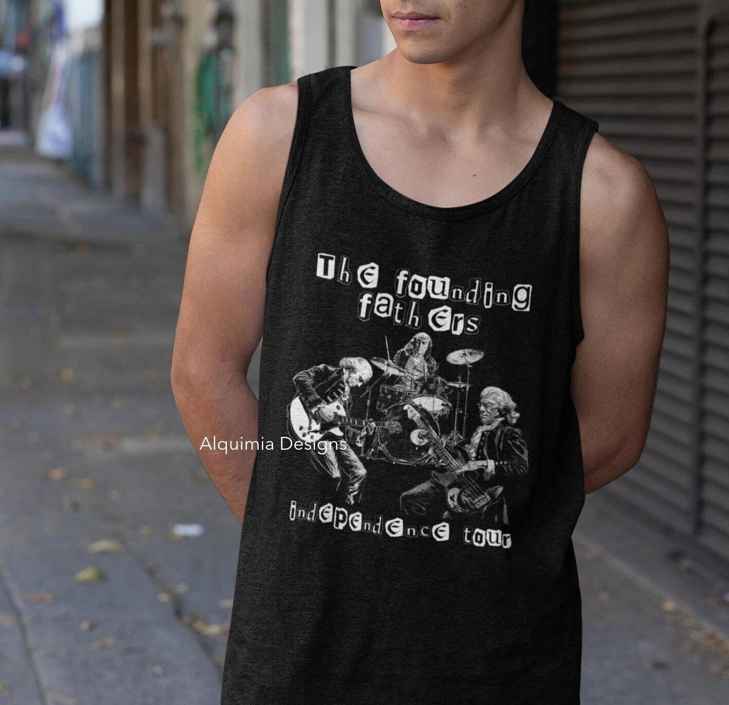 The Founding Fathers Independence Tour Tank Top, American Revolution Patriotic A S