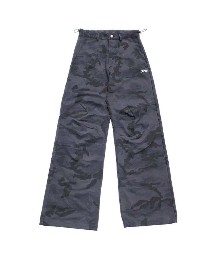 Tansanmageunesyum Cotton Wide Studded Pants (Camo Charcoal)