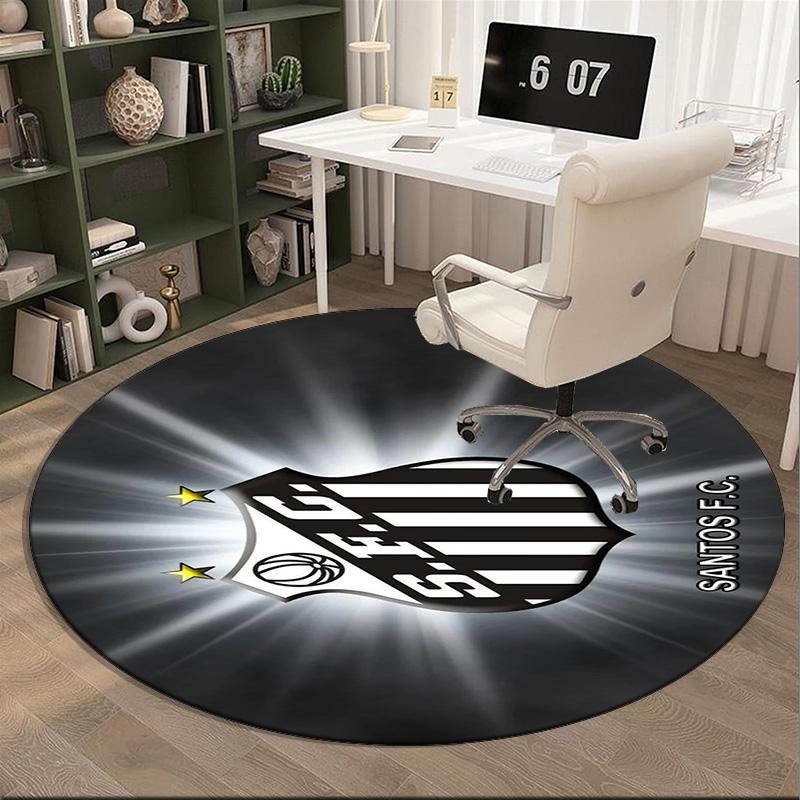 1 Stück runder Teppich Fc Wappen Design Gedruckter Runder Teppich, Teppich für Home Office, Runder Stuhlteppich, Dekorativer Teppich Fan Geschenke Weihnachtsgeschenk