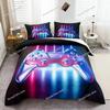 Gaming Bed Duvet Cover Set Twin,Gamer Bedding Sets for Boys Kids,Game King Size Duvet Cover Set Microfiber Game Bed Set