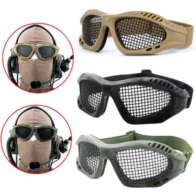 Outdoorové taktické paintballové brýle Ocelové drátěné pletivo Ochranné brýle Airsoft Eye Game Protector
