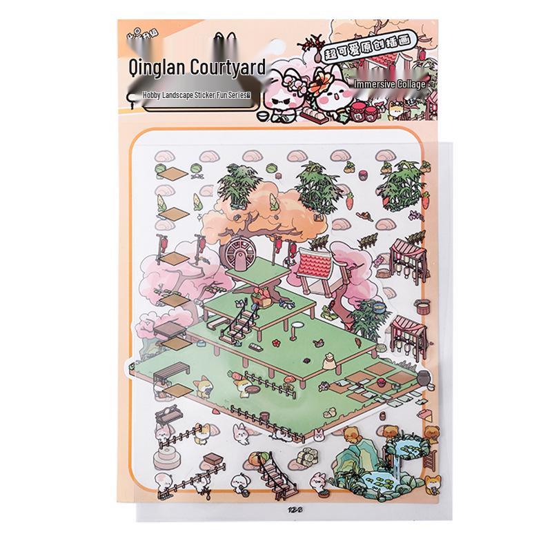 Creative Cartoon Landscape 3D DIY Stickers for Kids