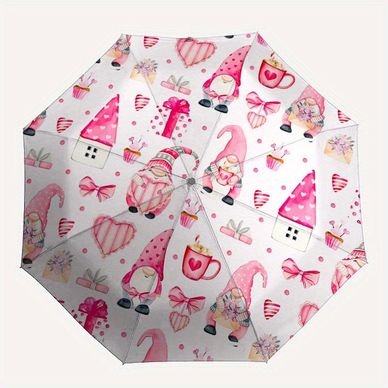 

1pc Valentine Love Automatic Open/close Umbrella, 8-Rib sturdy structure, Portable Travel Umbrella, Parties, Everyday Use, Outdoor Accessory