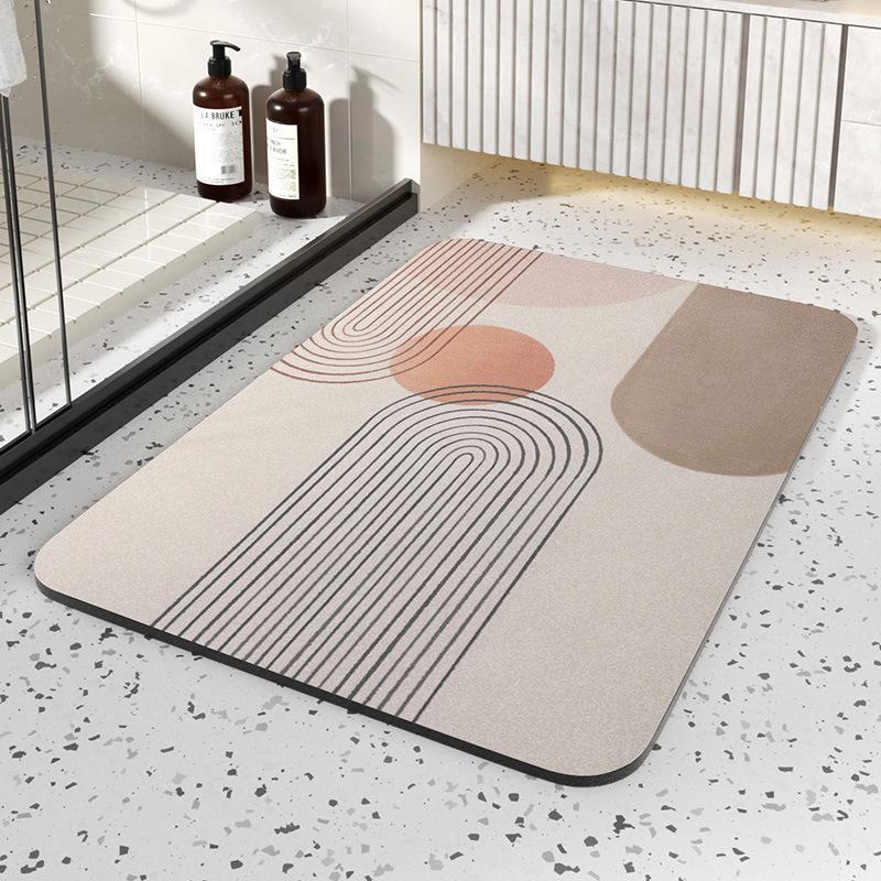 Modern Simple Toilet Absorbent Quick Dry Dirty Mat Bathroom Door Non-slip Wear-resistant Diatom Mud Mat