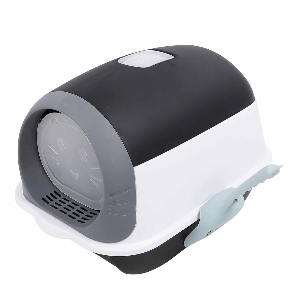 Enclosed Plastic Litter Box Extra Large Odor Resistant Easy Cleaning Covered Kitty Litter Box with Scoop for Indoor Cats