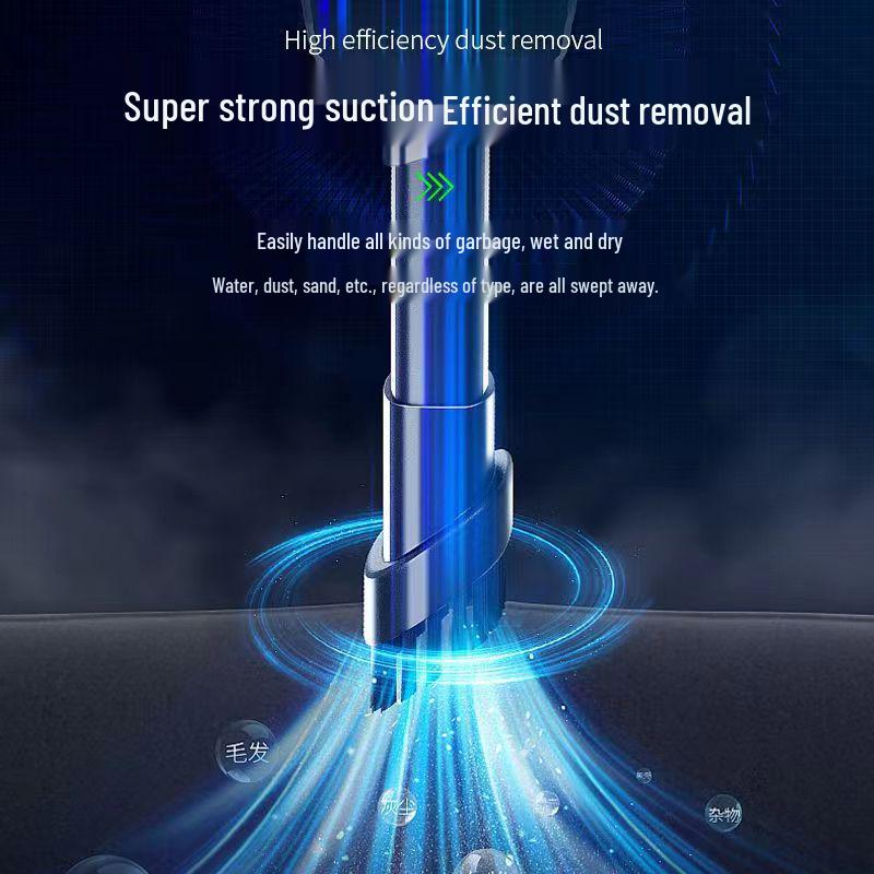 High-Power Handheld Vacuum Cleaner: Multi-Function, Rechargeable, Blowing & Suction, with Light, for Car Cleaning.