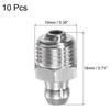 Industrial Strength Stainless Steel Grease Fitting  M10 x 1mm Thread  10Pcs  Suitable For Various Mechanical Equipment