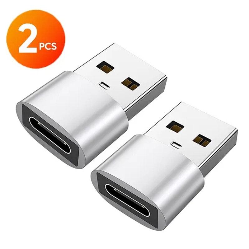 

2 шт. адаптер Type C на USB OTG, переходник USB Type C «папа» на Micro USB «мама» для Macbook, Samsung, Huawei, Xiaomi, адаптер TypeC OTG 2 PCS серебряный