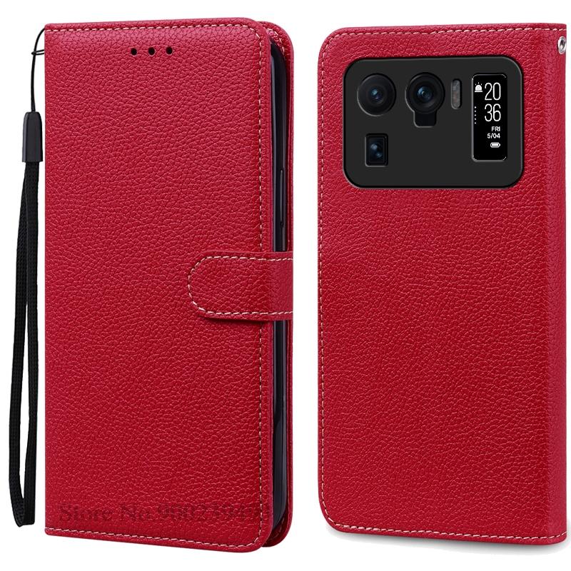 

Чохол Mi 11 Ultra Для Xiaomi Mi 11 Ultra Чохол Шкіряний Відкидний Чохол-Гаманець Для Xiaomi Mi 11 Ultra Чохол Силіконовий Чохол-Книжка Fundas For Mi 11 Ultra темно-червоний колір