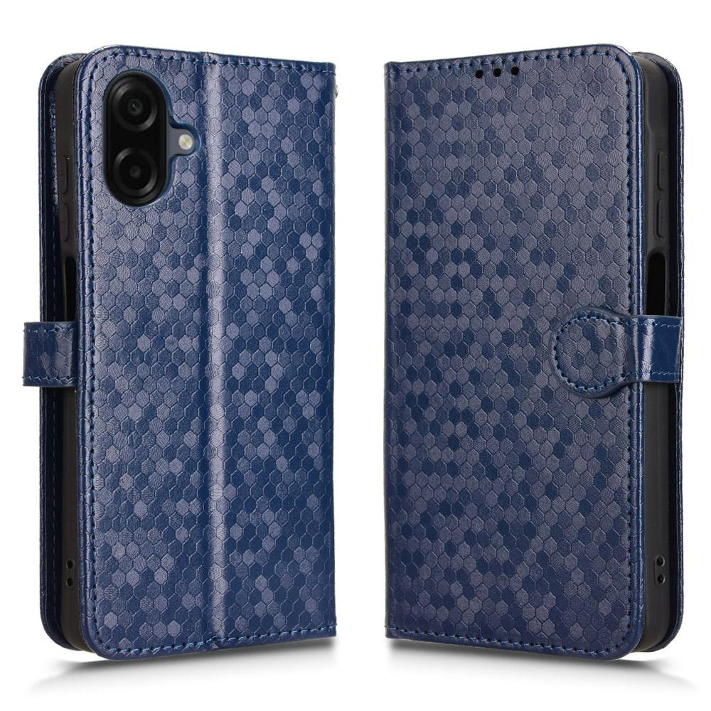 For Samsung Galaxy A07 5G/A07 4G Wallet Case Dot Pattern Imprint PU Leather Phone Cover with Wrist Strap