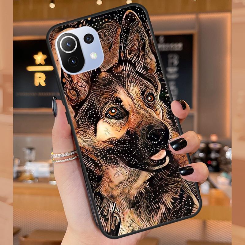 

Cartoon German Shepherd Dog Case For Xiaomi 12 13 Lite 12T 11T Pro 12X Cover For POCO X3 X5 F5 Pro X4 F4 GT C40 M5s F3 Mi 11T (11T Pro)