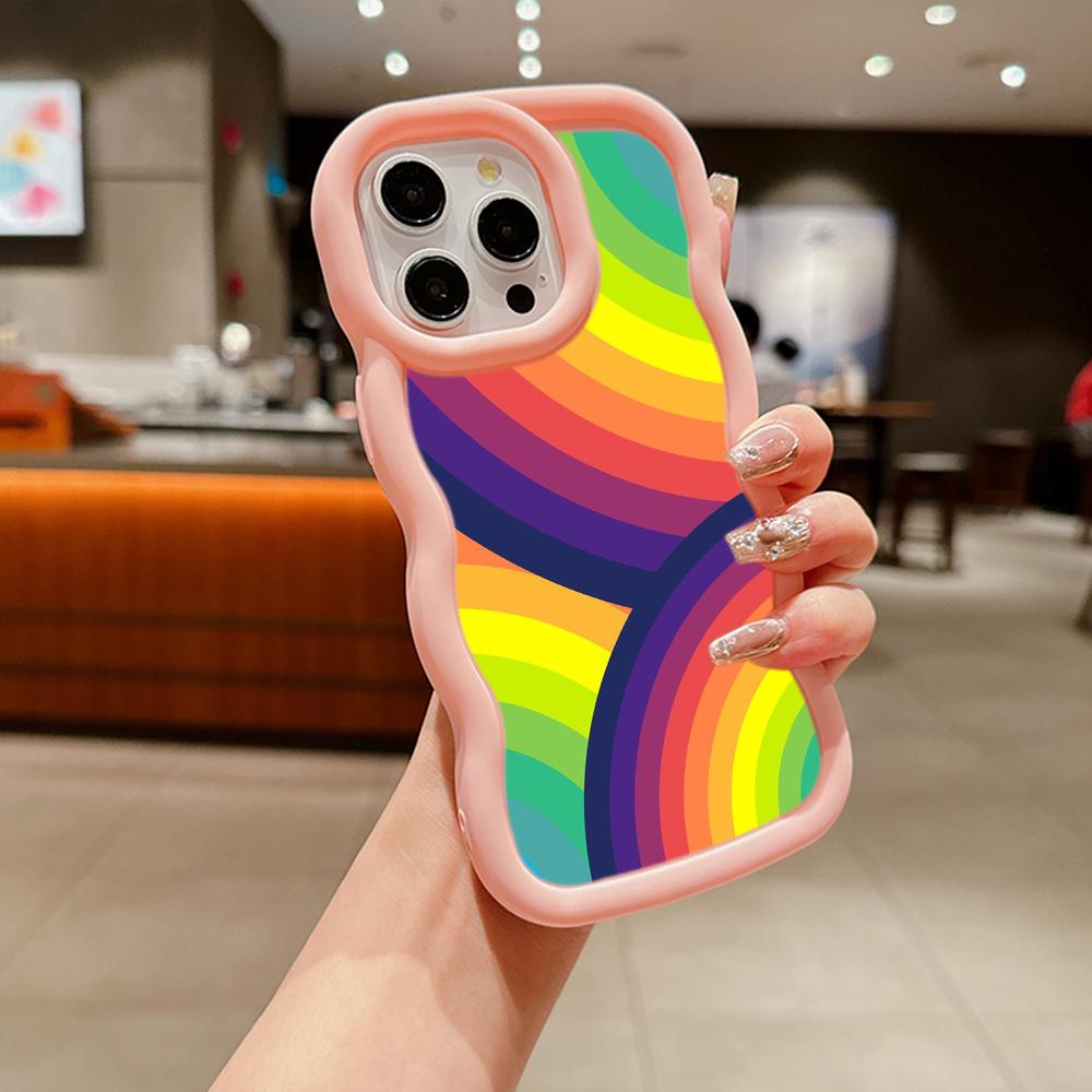 Ae93 Rainbow Art Design Protective Phone Cases for Xiaomi Poco X5 X3 M5s Redmi 13C 12C Note 13 Pro Plus 12S 10 Big Wave TPU Back Cover