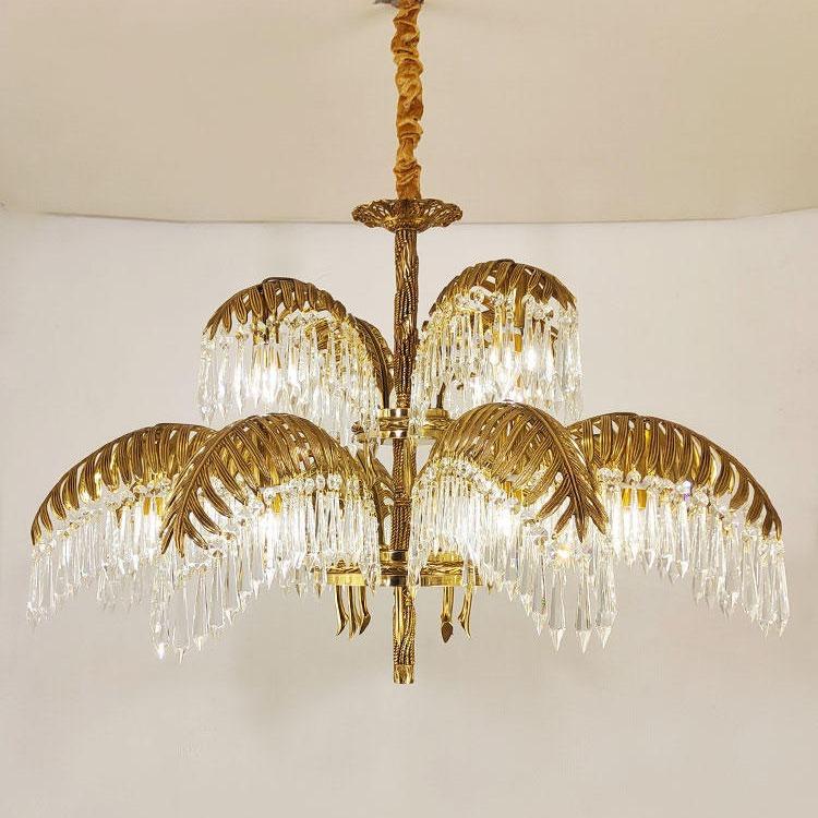 Morden French Style Copper Pendant Lamp Custom Desgin Decorative Villa Hotel Wedding Hanging Gold Chandeliers Modern&Other&other