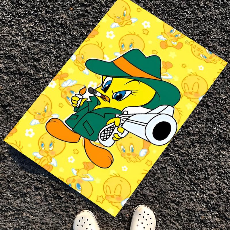 Tweety Printed Carpet, Rug for Office Chair Living Room Bedroom Kitchen Room Decor Gifts.