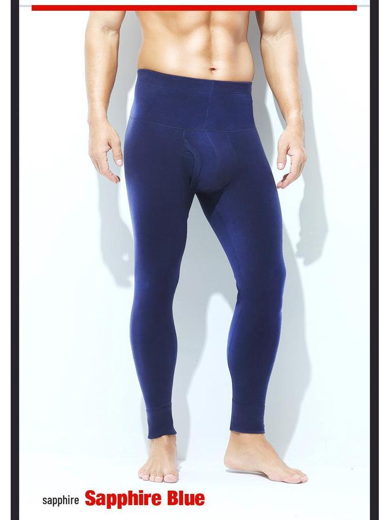 Herren High Waist Plus Samt Thermohose - Dick, warm und dehnbar für Herbst und Winter.