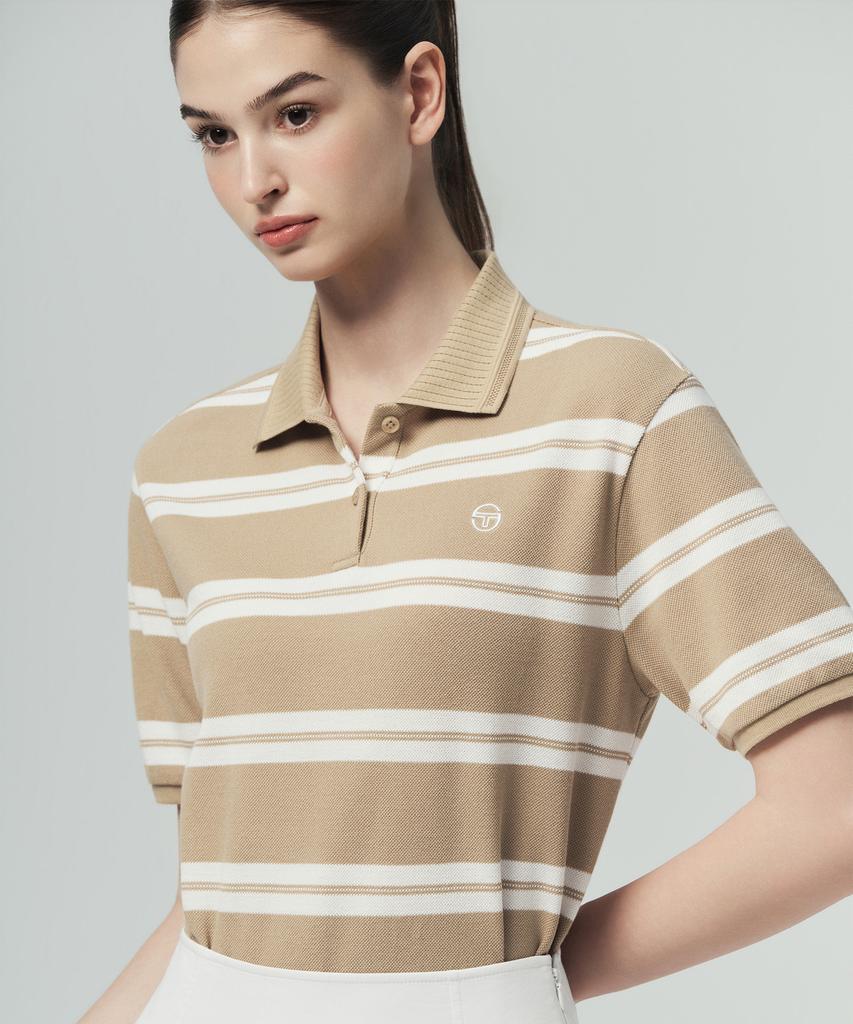 SERGIO TACCHINI W Striped Short Sleeve Polo