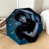 Dark Elegance 8 Ribs 3Fold Black Glue Uv Protection Umbrella Sun Protection Rainproof Compact Folding Umbrella For Travel Daily Use C923674